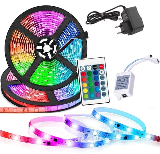 3.5 Meter Waterproof RGB Color LED Strip Light with 24 Key remoter Controller for Home, Bedroom, Ceiling, Kitchen, Office, Diwali, Christmas and Home Decoration