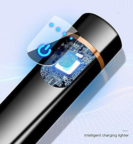 Premium Smart Electric Round Shape Cigarette Lighter, High Sensitive Touch Sensor with USB Rechargeable