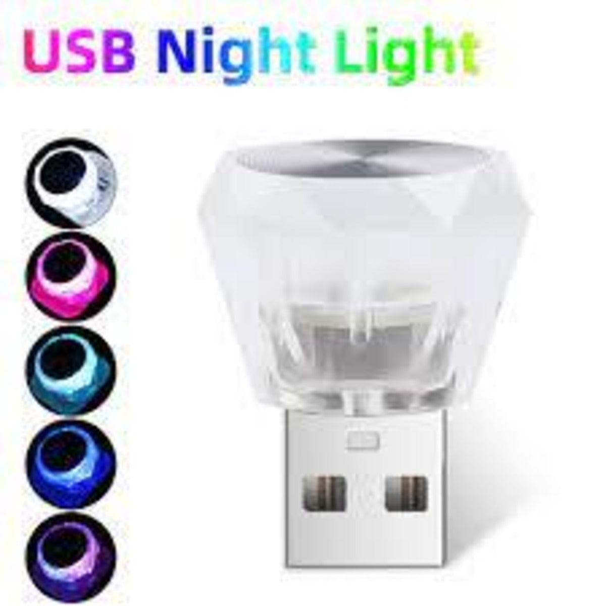 Diamond shape Car Mini USB LED Environmental Lights