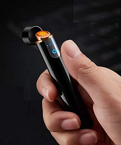Premium Smart Electric Round Shape Cigarette Lighter, High Sensitive Touch Sensor with USB Rechargeable