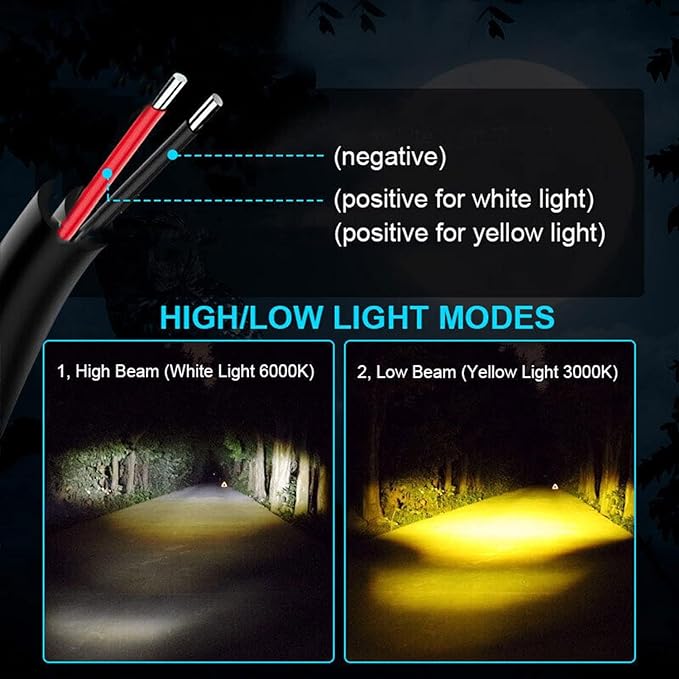 2 Led OWL Shape Fog White/Yellow light High & Low Beam With On-Off Switch Button Fog Lamp, Dash Light, Back Up Lamp Motorbike, Car, Truck LED (Pack of 2)
