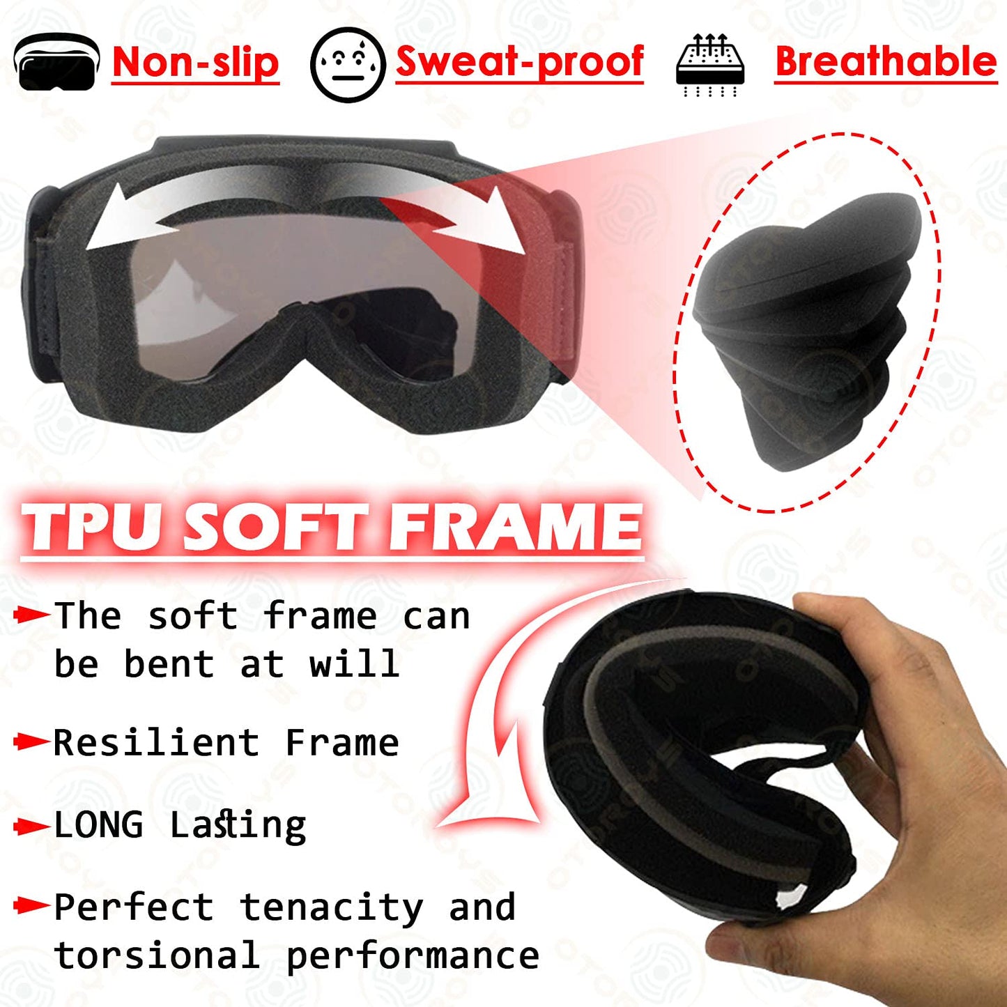 Motorcycle Goggle mask Anti Scratch UV Protective Face Mask, Bike Riding Goggles Mask With Detachable Face Mask, Adjustable Elastic Strap Goggles Mask For Helmet - Rainbow Visor
