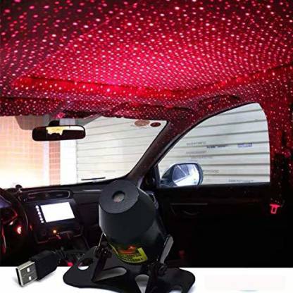 USB Star Projector Interior Car Roof Night Lights for Decorations,Red