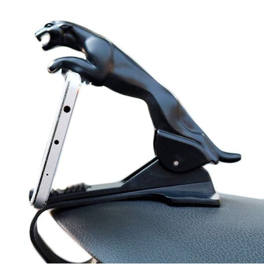 Jaguar Design Hud Car Mobile Phone Holder Mount Stand 360 Degree Rotation Adjustable Clip Holder for Dashboard - (
